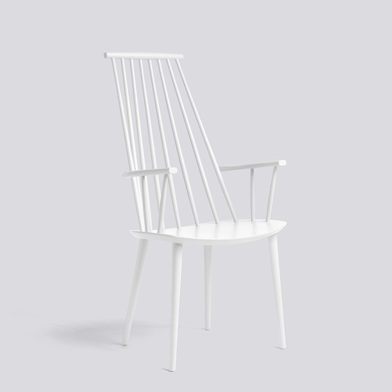 HAY J110 karmstol, White lacquered beech