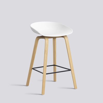 HAY About A Stool 32 barstol White/Oak/Black, 65 cm
