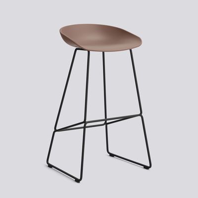 HAY About A Stool 38 barstol Soft brick/Black, 75 cm