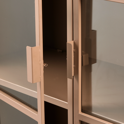 WOOOD Ronja XL Vitrinskåp Metall - Militärbrun