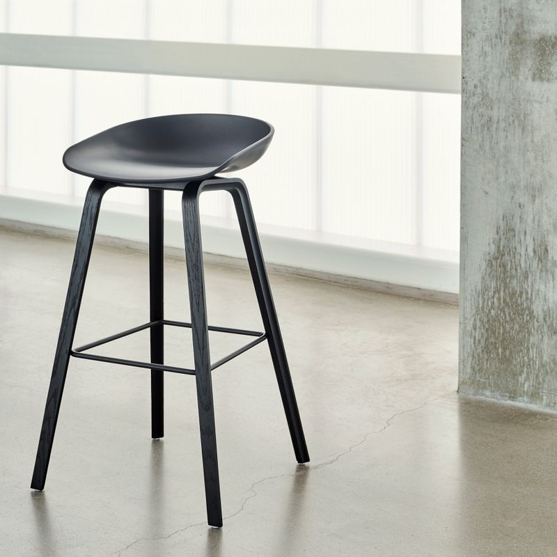 HAY About A Stool 32 barstol Black/Black/Black, 75 cm