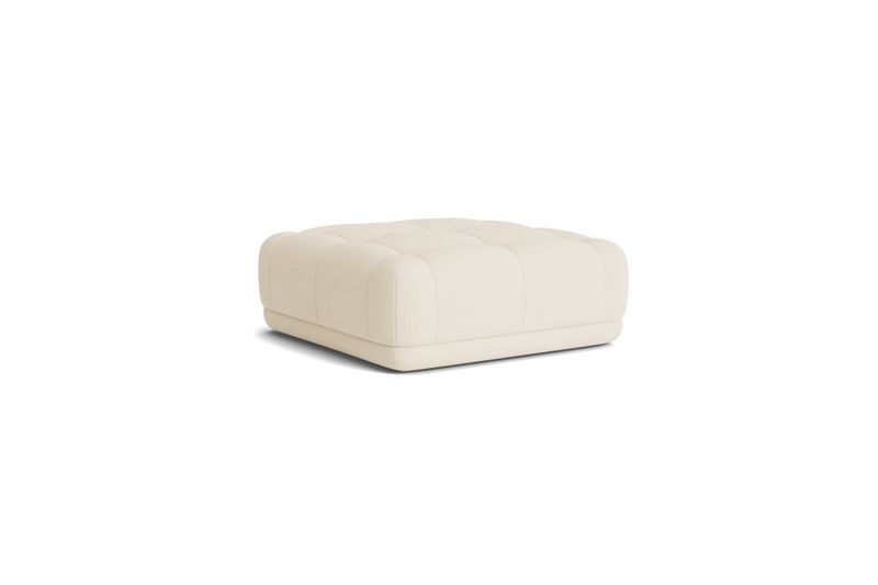 HAY Quilton fotpall Turf Cream, 105x105 cm