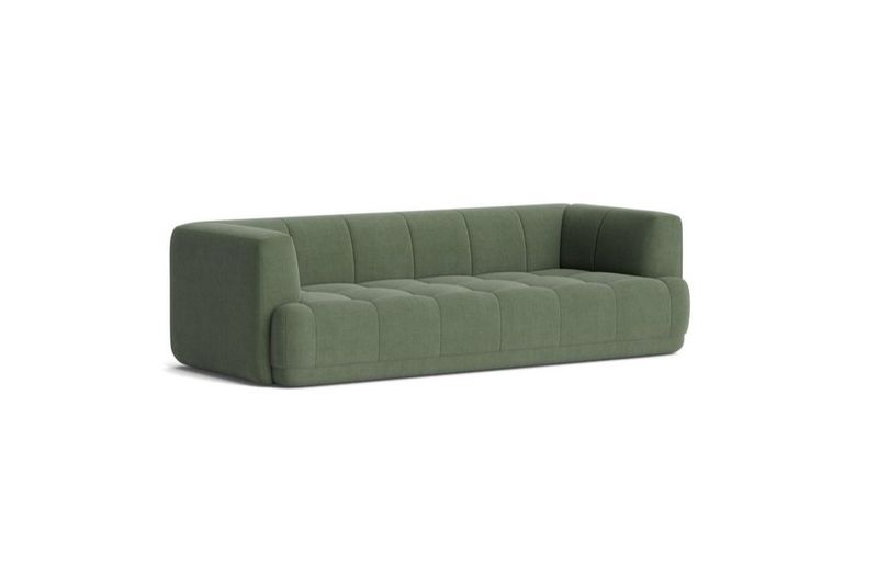 HAY Quilton soffa 3-sits Linara 100-Tarragon, 248 cm