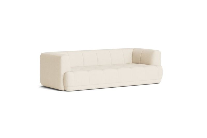 HAY Quilton soffa 3-sits Turf Cream, 248 cm