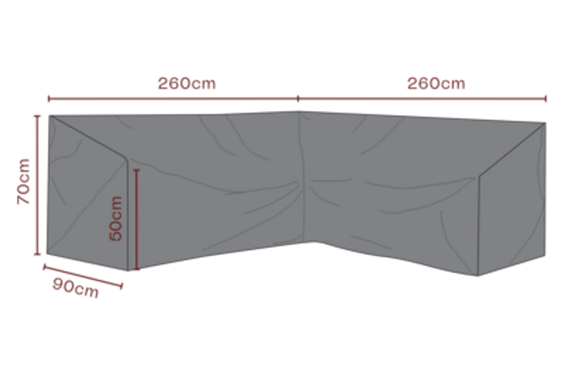 Brafab Möbelskydd Hörnsoffa 260/260x70x90 cm Waterproof