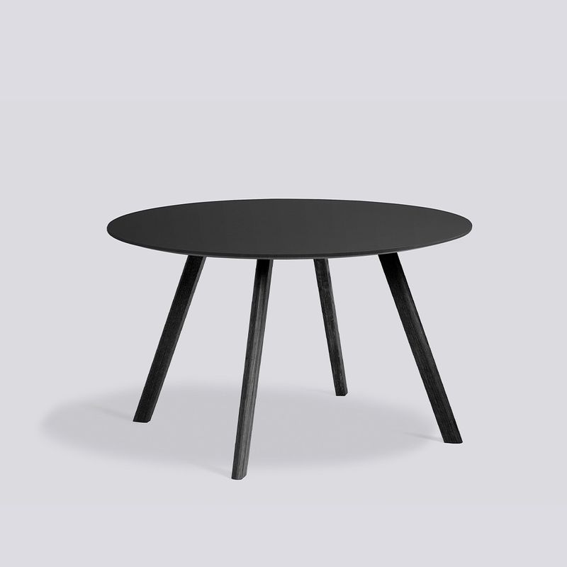 HAY CPH25 matbord, Black linoleum/Black oak