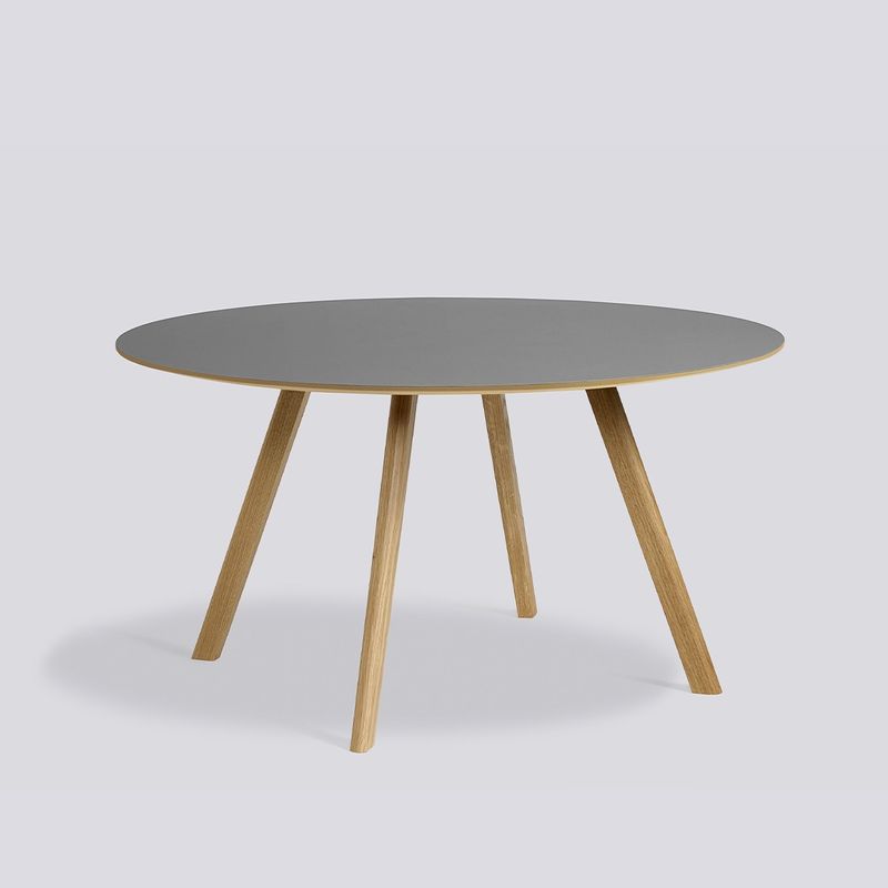 HAY CPH25 matbord, Grey linoleum/Lacquered oak