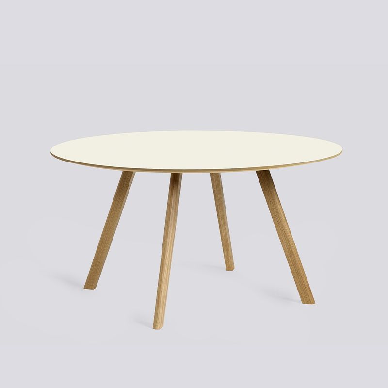 HAY CPH25 matbord, Off-white linoleum/Lacquered oak