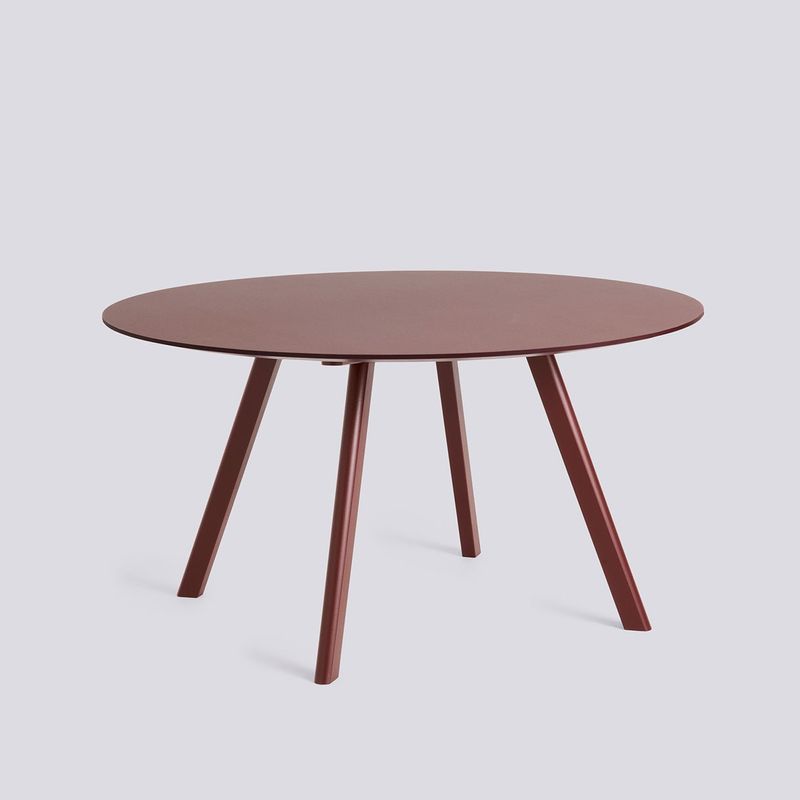 HAY CPH25 matbord, Burgundy linoleum/Bordeaux oak
