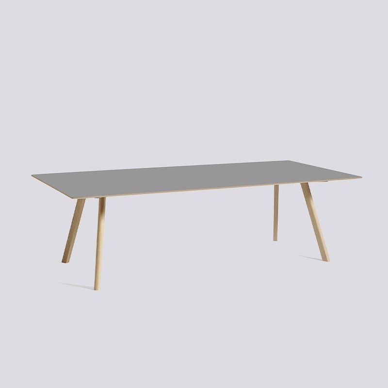 HAY CPH30 matbord, Grey linoleum/Lacquered oak