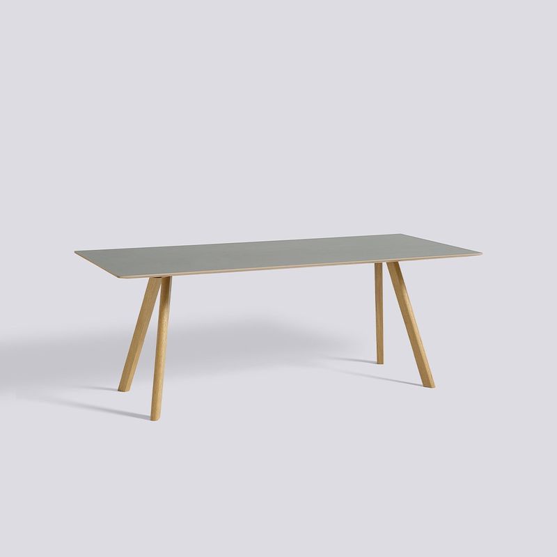 HAY CPH30 matbord, Grey linoleum/Lacquered oak