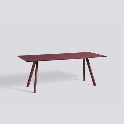 HAY CPH30 matbord, Burgundy linoleum/Bordeaux oak