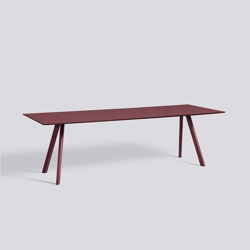 HAY CPH30 matbord, Burgundy linoleum/Bordeaux oak