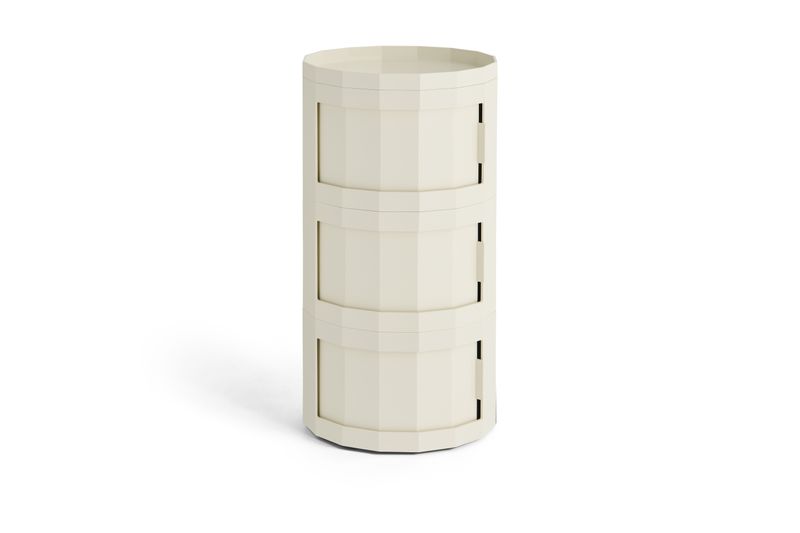 HAY Facet Cabinet 30 skåp Eggshell, Ø38 cm