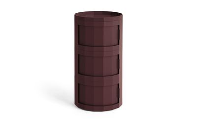 HAY Facet Cabinet 30 skåp Burgundy, Ø38 cm
