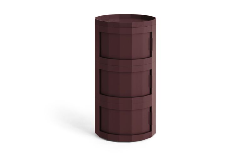 HAY Facet Cabinet 30 skåp Burgundy, Ø38 cm