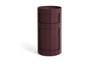 HAY Facet Cabinet 110 skåp Burgundy, Ø38 cm