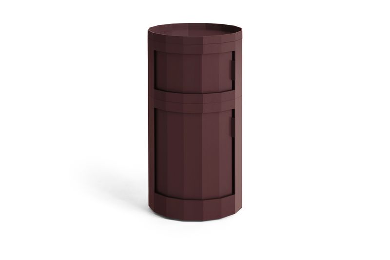 HAY Facet Cabinet 110 skåp Burgundy, Ø38 cm