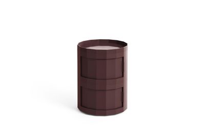 HAY Facet Cabinet 20 skåp Burgundy, Ø38 cm