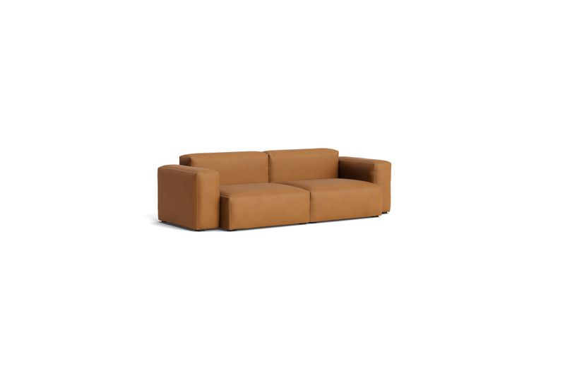 HAY Mags Soft Low Armrest soffa 2,5-sits kombination 1, Sense Cognac