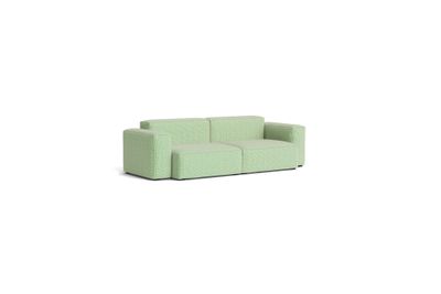 HAY Mags Soft Low Armrest soffa 2,5-sits kombination 1, Tartaglia Green white 989