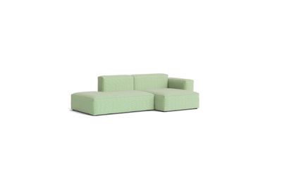 HAY Mags Soft Low Armrest soffa 2,5-sits kombination 3 höger, Tartaglia Green white 989