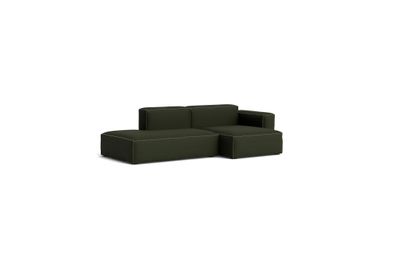 HAY Mags Soft Low Armrest soffa 2,5-sits kombination 3 höger, Maglia Dark green