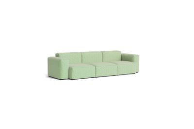 HAY Mags Soft Low Armrest soffa 3-sits kombination 1, Tartaglia Green white 989