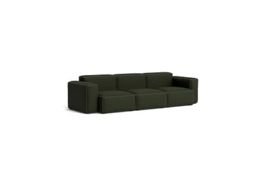 HAY Mags Soft Low Armrest soffa 3-sits kombination 1, Maglia Dark green