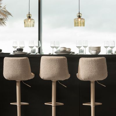 WOOOD Marten Höjdjusterbar Barstol Sand