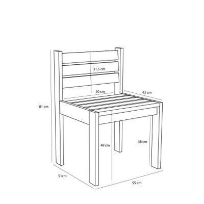 Hübsch Haus matstol brun 55 x 51 x H81 cm