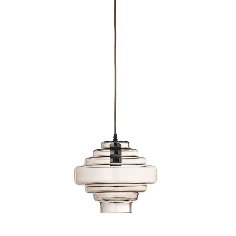 Bloomingville Ilua Taklampa, Brun, Glas, Ø27xH23 cm