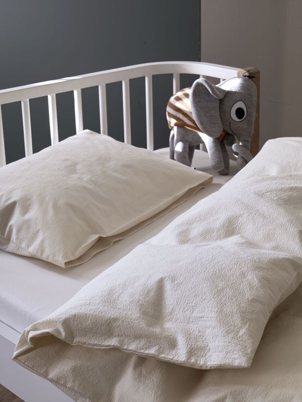 Høie Ara påslakanset baby beige 70x80 cm 2 delar