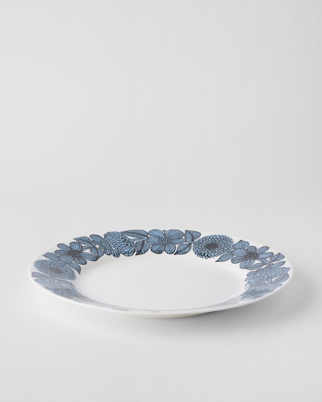 Gustavsbergs Porslinsfabrik Blå Aster tallrik 28 cm med bräm