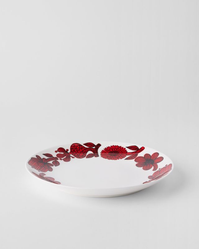 Gustavsbergs Porslinsfabrik Röd Aster tallrik 22 cm utan bräm
