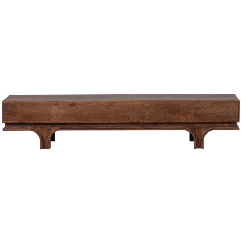 WOOOD Staes TV-bänk med 3 lådor i Mangoträ och Valnöt