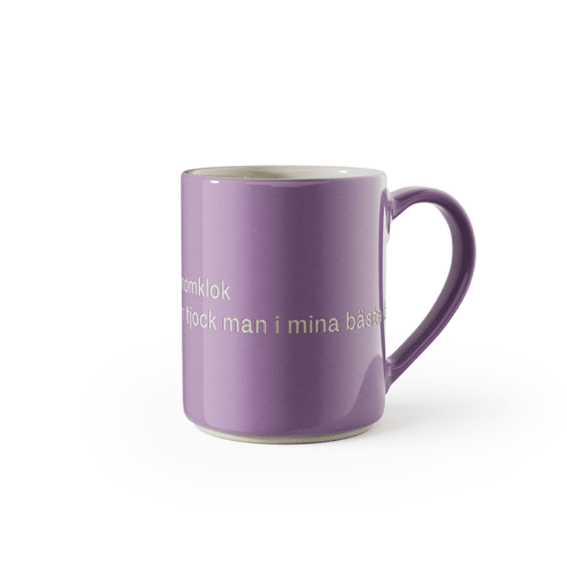 Design House Stockholm Astrid  Lindgren lila mugg Nr. 8