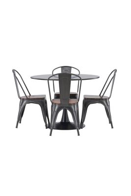 Venture Home Matgrupp Glade med 4 Matstolar Tempe