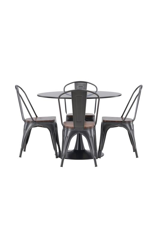 Venture Home Matgrupp Glade med 4 Matstolar Tempe