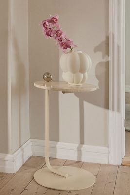 AYTM Castellum Sidobord Light Sand, Travertin Ø40 cm