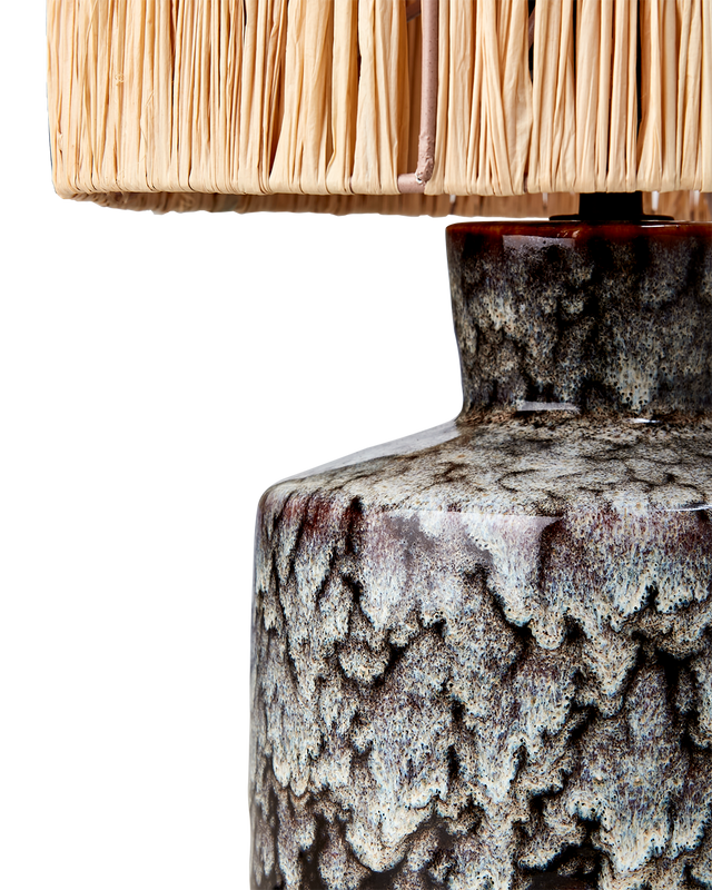 Affari of Sweden LAVA Bordslampa, Mörkbrun/Flerfärgad