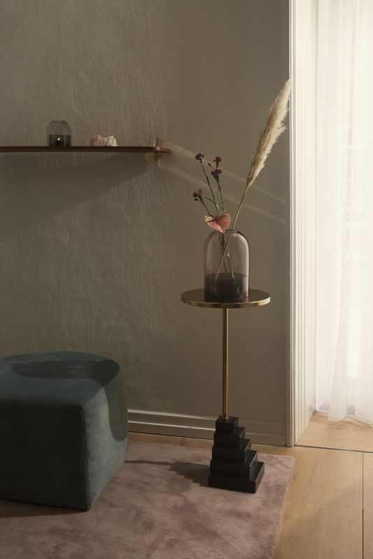 AYTM Solum Bord Guld, Svart Ø32 cm