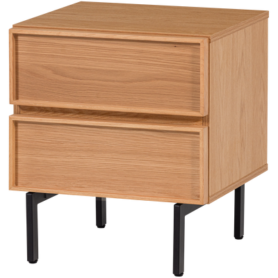 WOOOD Tours Nattduksbord med 2 Lådor i Melamin/MDF