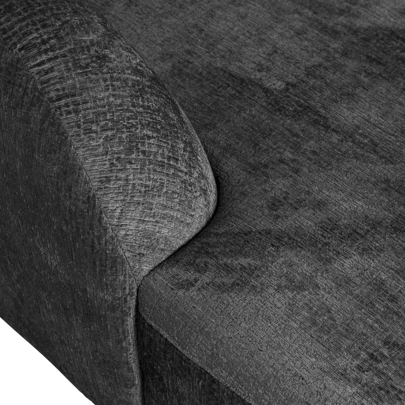 WOOOD SLOPING Hörnsoffa Vänster Struktur Sammet Berg