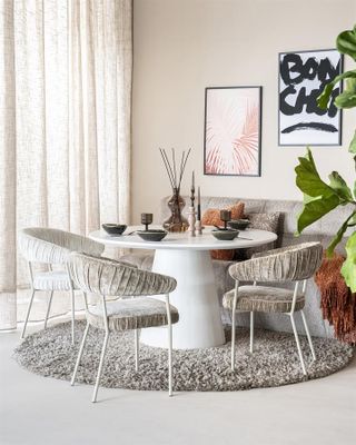 Eleonora Matbord Elin Rund 130x76 Vit