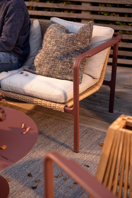 Brafab Motty 2-sits soffa Zin Red / Teddy Beige