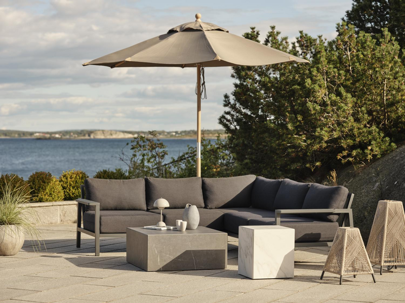 Brafab Zten soffbord 80x80 i grå marmor look