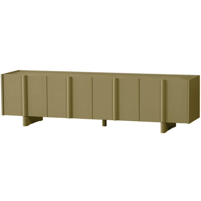 WOOOD BASU TV-Bänk 200 cm Furu Mossgrön