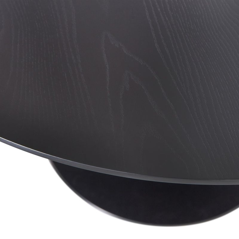 WOOOD Sammy Rund Matbord med Trumpetfot i Svart MDF, Ø120 cm