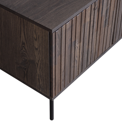 WOOOD New Gravure TV-bänk 150 cm i askfanér, espresso